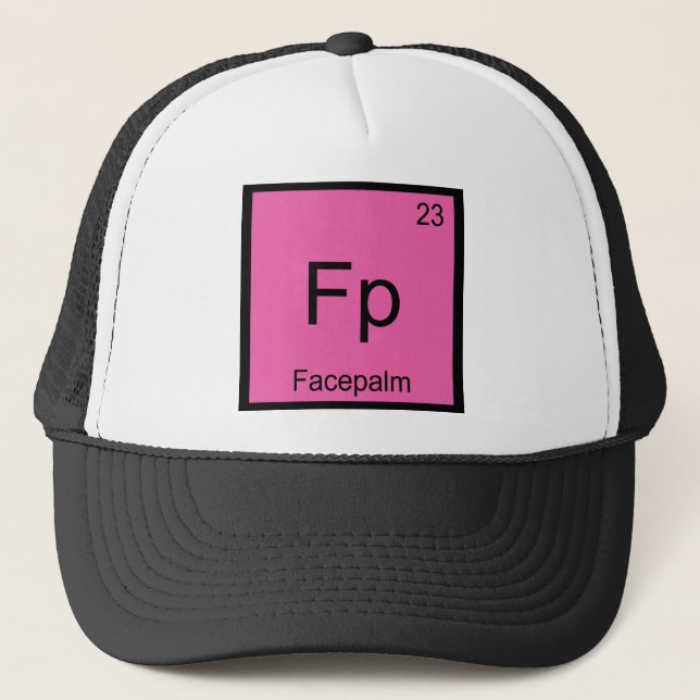 Fp - Facepalm Kemiskt Elemente Symbol Meme T-Shirt Truckerkeps (Framsida)