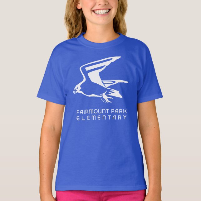 FPE Falcon Blue Girls T-Shirt (Framsida)