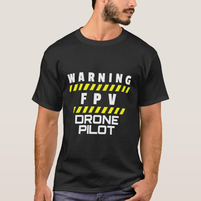 FPV-rökning för Fjärrkontroll för Drone Flied Quad T Shirt (Framsida)