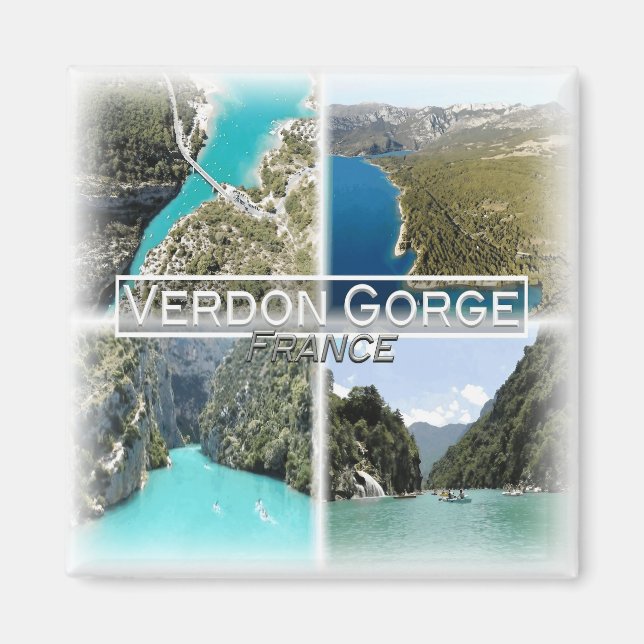 FR0112 Europe, Frankrike Provence, Verdon Gorge Magnet (Framsidan)