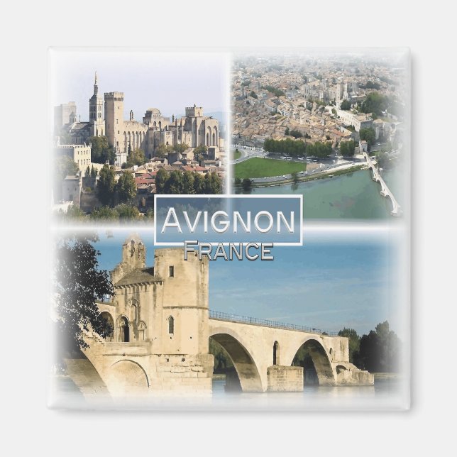 FR0117 Europa, Frankrike, Avignon, Fridge Magnet (Framsidan)