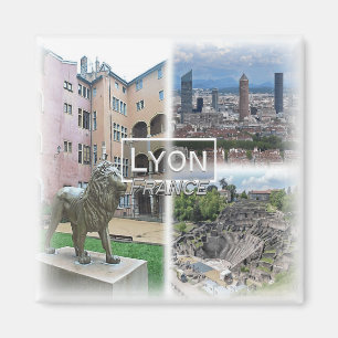 FR0121 Europa, Frankrike, Lyon, Fridge Magnet