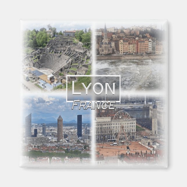 FR0122 Europa, Frankrike, Lyon, Fridge Magnet (Framsidan)