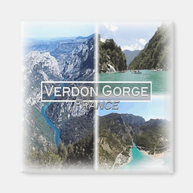 FR0125 Europa, Frankrike, Verdon Gorge, Fridge Magnet (Framsidan)