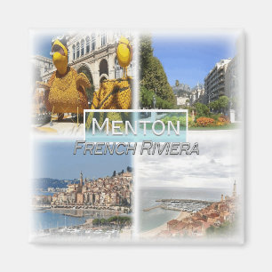 FR0129 Europa, Frankrike, Menton, Fridge Magnet