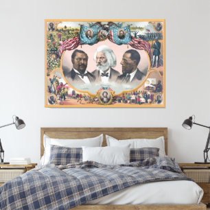 Fr3d3rick Bailey Douglass med svart abolitionist Canvastryck