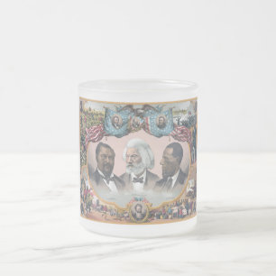 Fr3d3rick Bailey Douglass med svart abolitionist Frostad Glasmugg