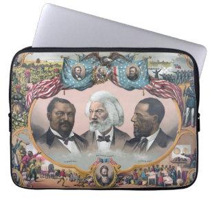Fr3d3rick Bailey Douglass med svart abolitionist Laptop Fodral