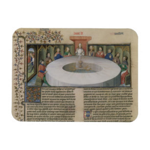 Fr.120 f.524v som riddarna av rundan bordlägger magnet