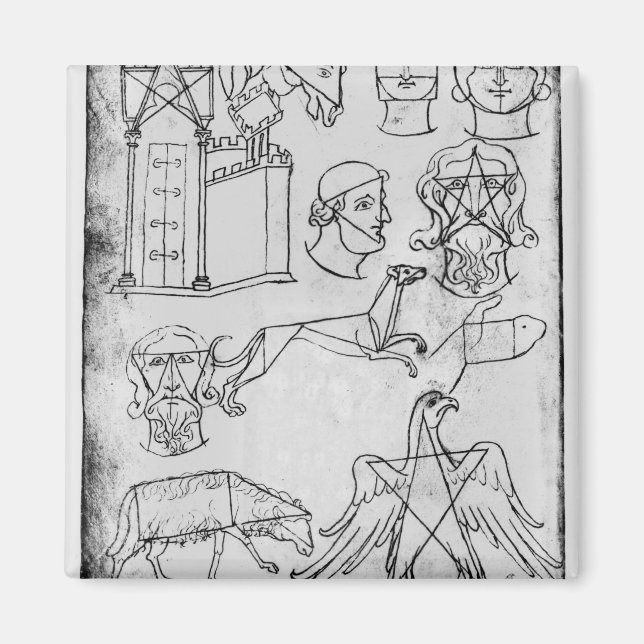 FR 19093 fol.18v Olika teckning Magnet (Framsidan)