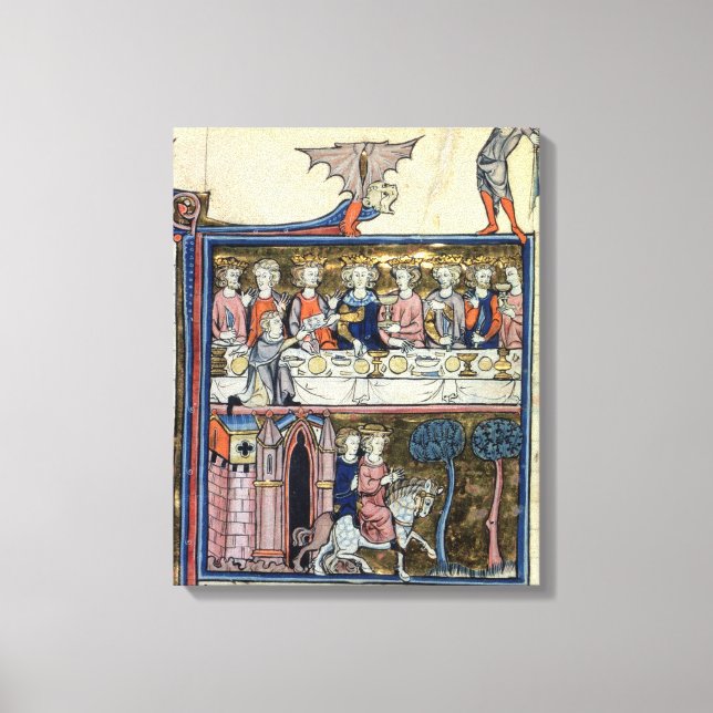 Fr 95 f.326 Kung Arthur och hans Knight runt Canvastryck (Framsida)