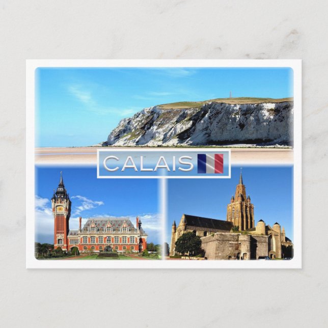 FR Calais - Cap Blanc Nez - Hotel de Ville - Vykort (Framsida)