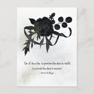 FR | Carte de condoléances – Rose noire Vykort