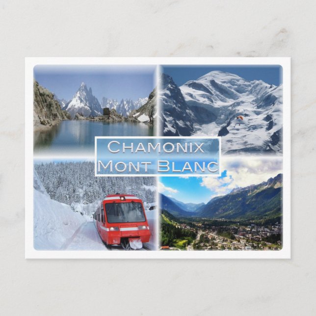 FR Chamonix - Mont Blanc - Lac Blanc des Aiguilles Vykort (Framsida)