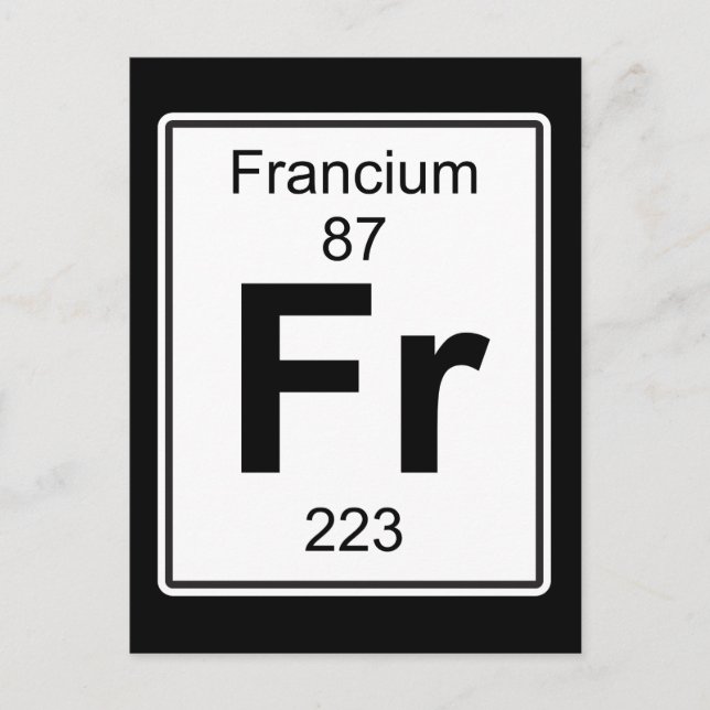 FR - Francium Vykort (Framsida)