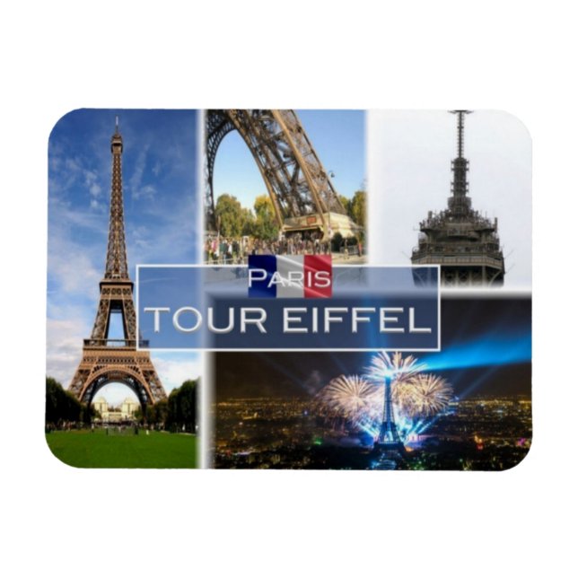FR Frankrike - Eiffel Torn Paris - Magnet (Horisontell)