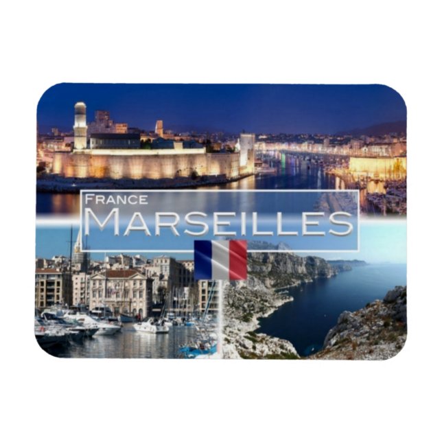 FR Frankrike - Marseilles - Gammal hamn - Morgiou  Magnet (Horisontell)