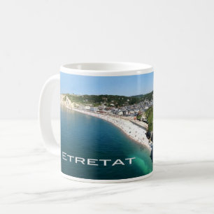FR Frankrike - Normandie - Etretat - klipporna - Kaffemugg