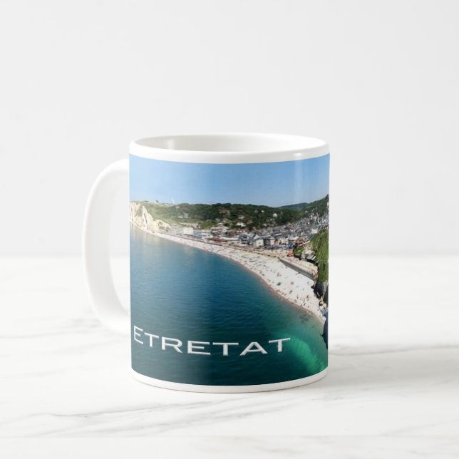FR Frankrike - Normandie - Etretat - klipporna - Kaffemugg (Framsida vänster)