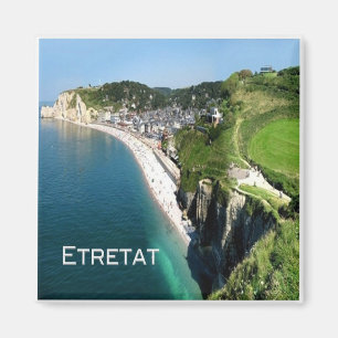 FR - Frankrike - Normandie - Etretat - Panorama - Magnet