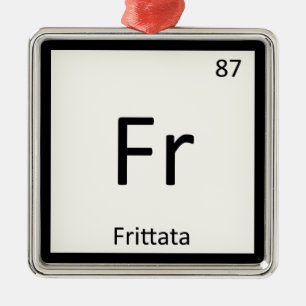 Fr - Frittatakemi Periodic Bord Symbol Julgransprydnad Metall