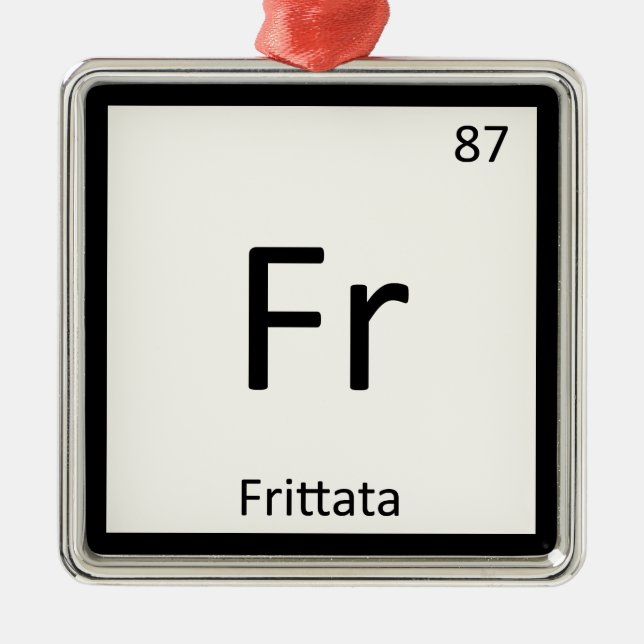 Fr - Frittatakemi Periodic Bord Symbol Julgransprydnad Metall (Framsidan)