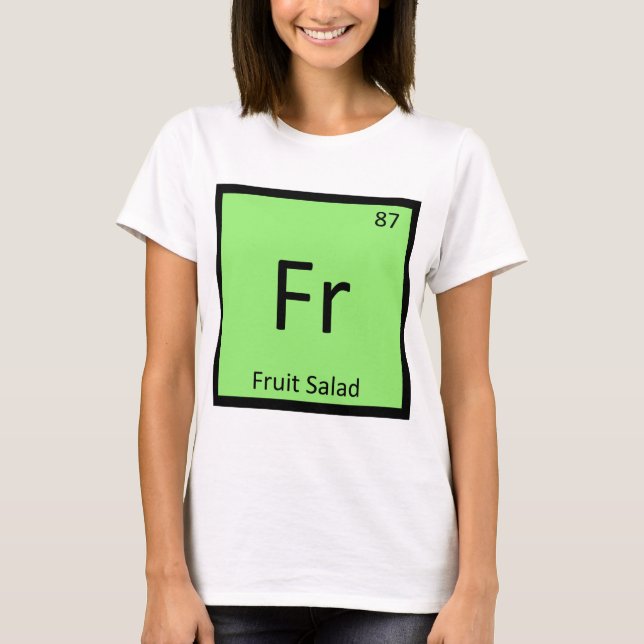 Fr - Fruktsallad Förrätt Kemi Symbol T-shirt (Framsida)