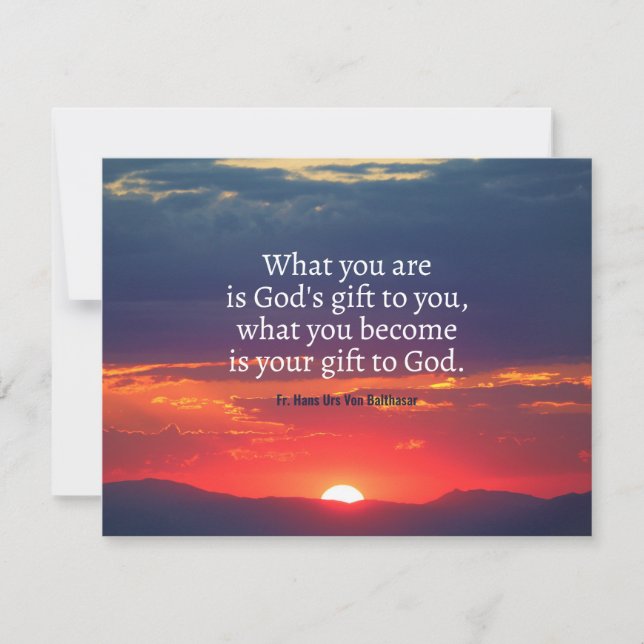 Fr Hans Urs Von Balthasar-offertkort Julkort (Framsida)