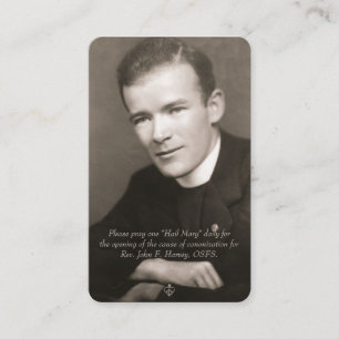 Fr John Harvey prayer-kort - utgåva 2 Visitkort