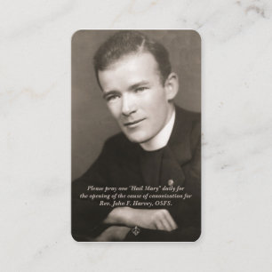 Fr John Harvey prayer-kort - utgåva 2 Visitkort
