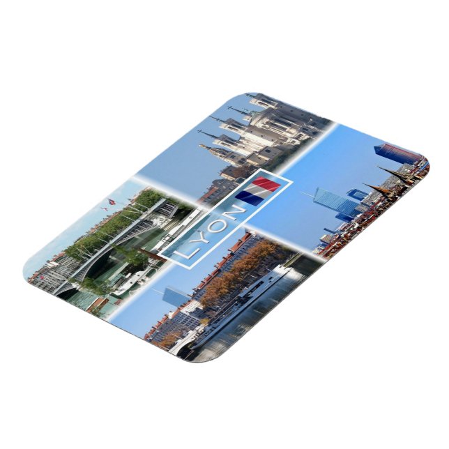FR Lyon - Pont Lafayette - Basilica De Fourviere - Magnet (Vänstra Sidan)