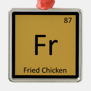 Fr - Periodisk Bord-symbol för gift-kemi Julgransprydnad Metall