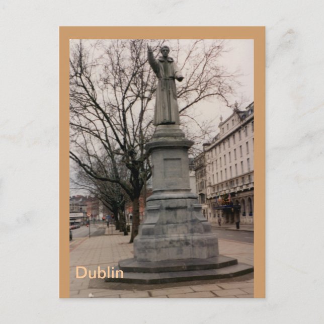 Fr. Theobold Mathew Monument, Dublin, Irland Vykort (Framsida)