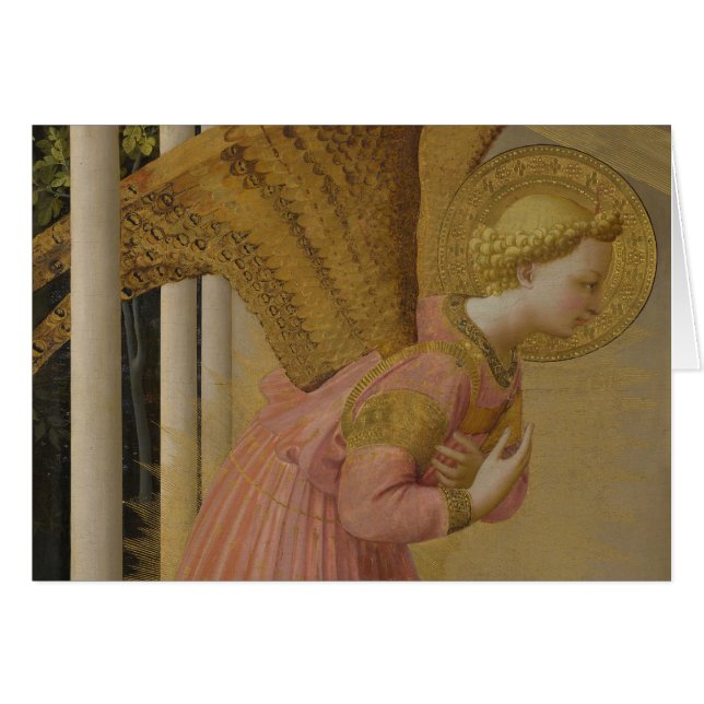 Fra Angelico Annunciation angel CC0817-kort Hälsningskort (Framsidan Horizontal)