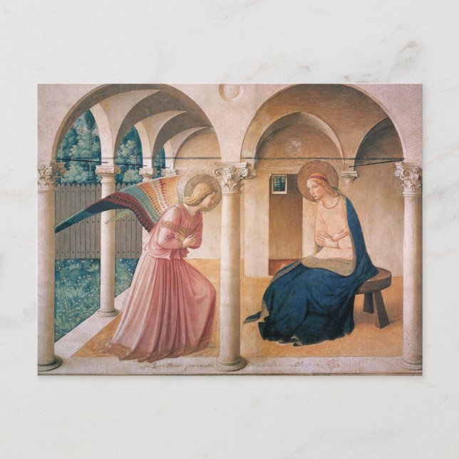 Fra Angelico - Annunciation Postcard Vykort (Framsida)