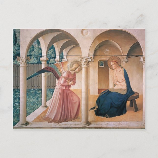 Fra Angelico- Annunciation Vykort (Framsida)