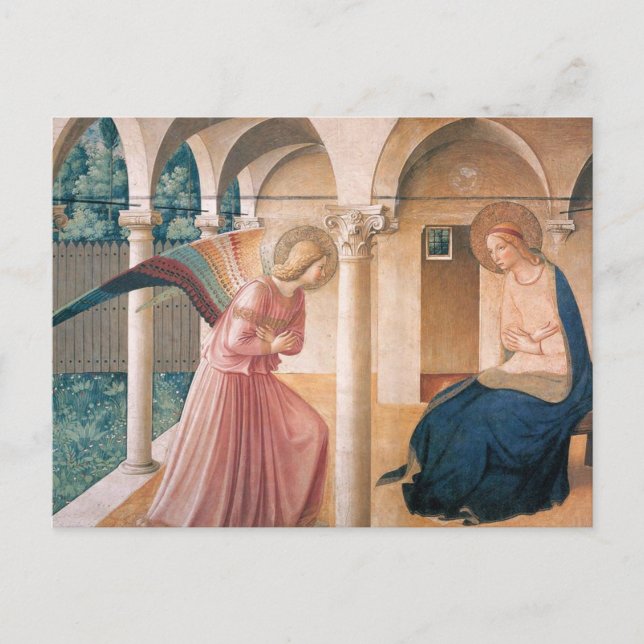 Fra Angelico- Annunciation Vykort (Framsida)