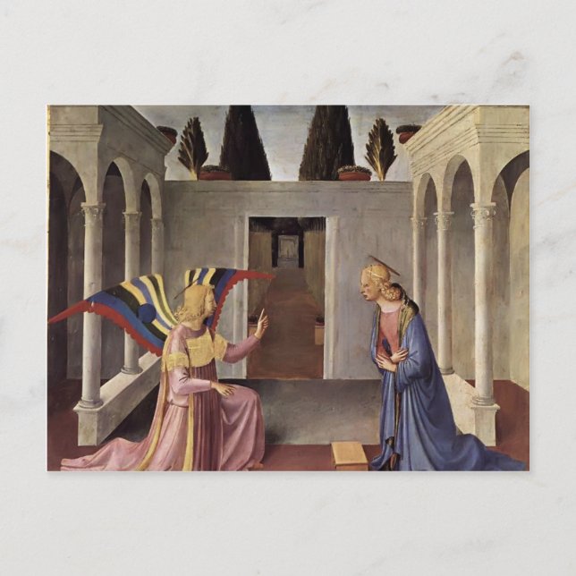 Fra Angelico- Annunciation Vykort (Framsida)