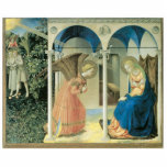 Fra Angelico - Annunciationhelgdagprydnaden Fotoskulptur Julgransdekoration<br><div class="desc">Den underbara julgranprydnaden med livet av Jesus visade i Fra Angelicos - Guido Di Pietro "konst för annunciationen". Underbar julvykort från TeeshirtsTshirts helgdagdesigner.</div>