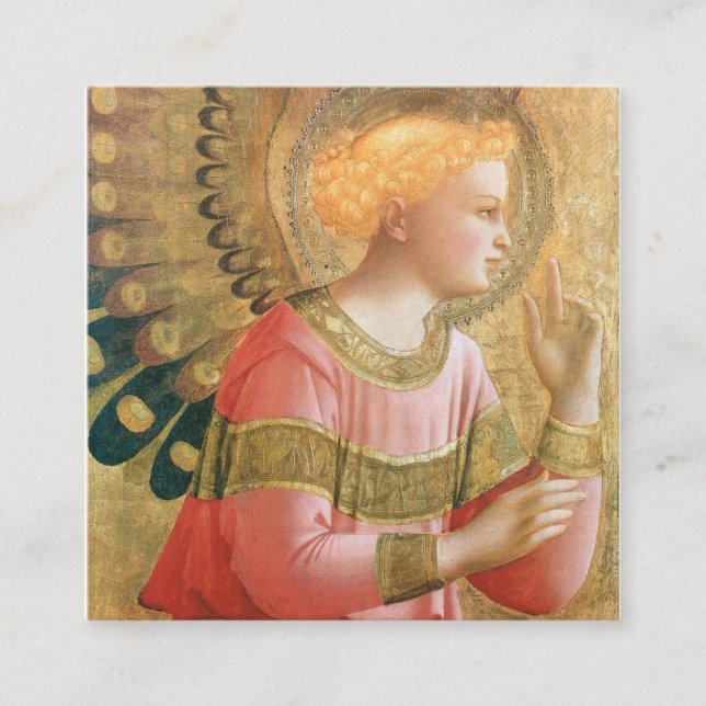 Fra Angelico-Archangel Gabriel Annunciate Fyrkantigt Visitkort (Framsida)