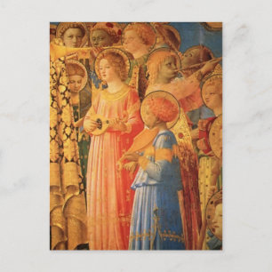 Fra Angelico- Coronation of the Virgin (detalj) Vykort