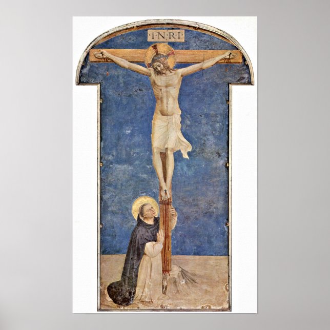 Fra Angelico - Dominic vid Kristus Kor Poster (Framsidan)