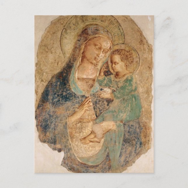 Fra Angelico- Madonna och Child Vykort (Framsida)