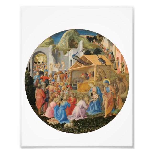 Fra Angelico och Filippo:s erkännande av Magi Fototryck (Framsidan)