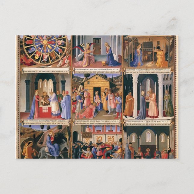 Fra Angelico- Scenes från Kristi liv Vykort (Framsida)