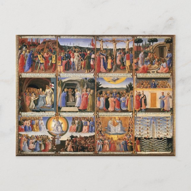 Fra Angelico- Scenes från Kristi liv Vykort (Framsida)