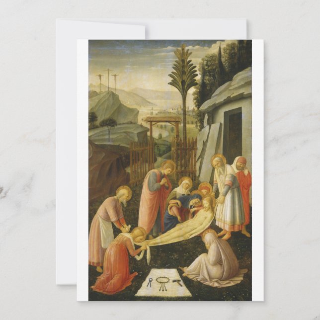 Fra Angelico - The Entombment of Jesus Inbjudningar (Framsida)