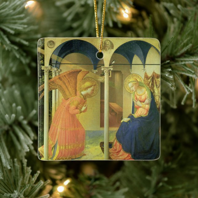 Fra Angelicos Bebådelse på Pradomuseet Julgransprydnad Keramik (Träd)
