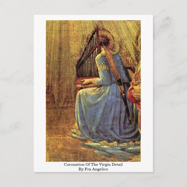 Fra Angelicos koronation av jungfrudetaljer Vykort (Framsida)