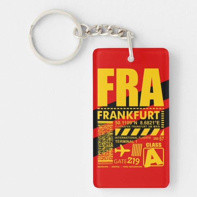 FRA Frankfurt Airport Nyckelring (Framsidan)